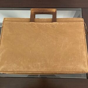 Genuine leather tote bag